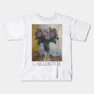 Roses in a Vase (1883) by Gustave Caillebotte Kids T-Shirt